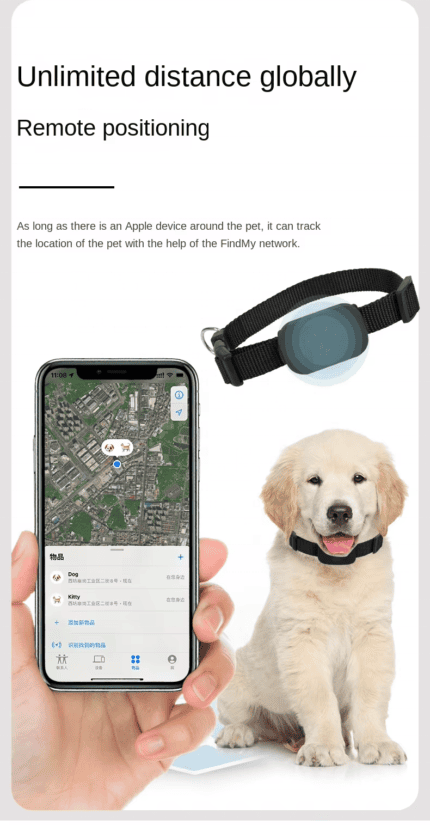 Collar Localizador SmartTag para Mascotas con Seguimiento de Ubicación